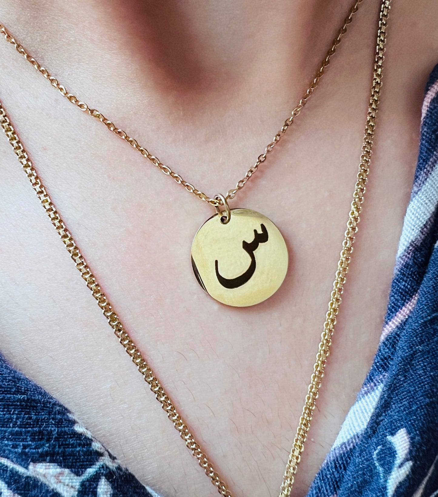 Initial Necklace with Birth Stone