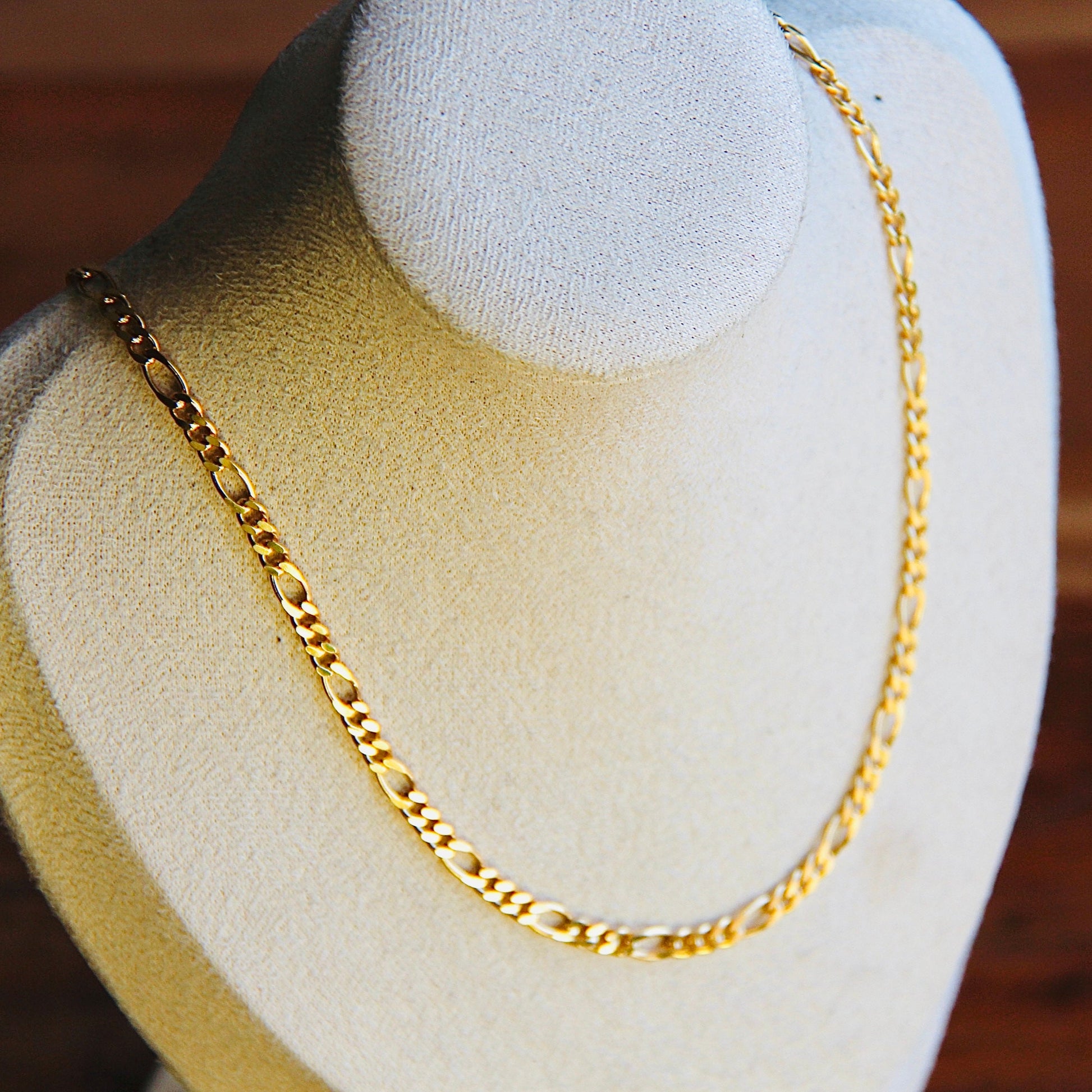 Figaro Chain in 18 inches in gold filled