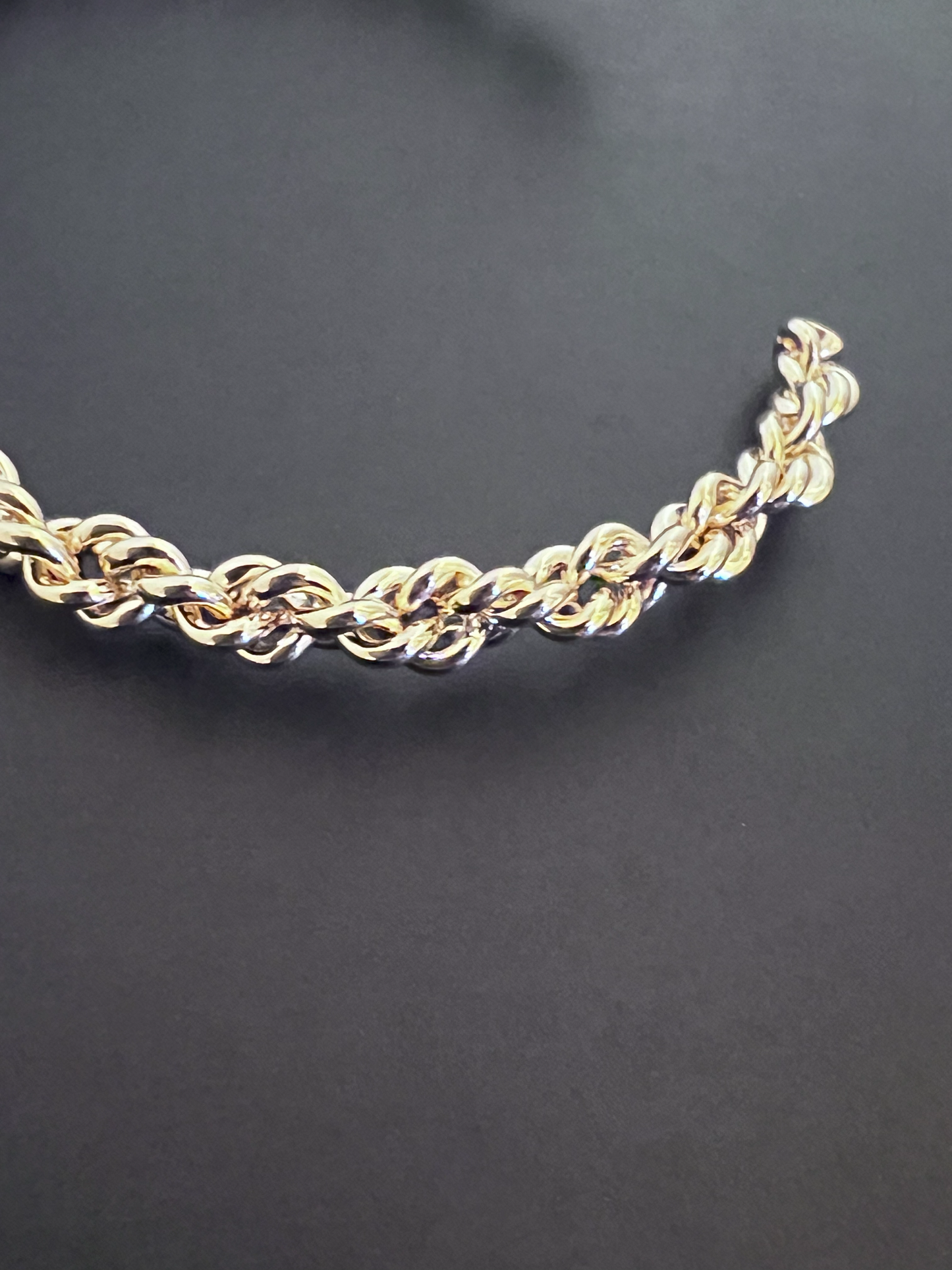 Rope Open Bangle -Gold Filled