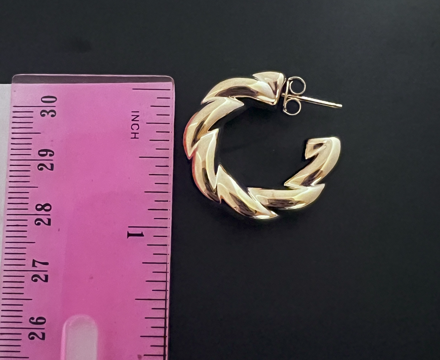 Half Chunky Hoops Gold Filled