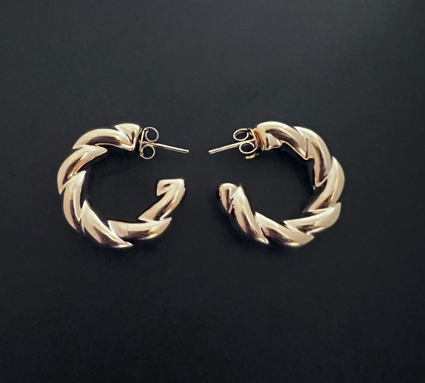 Half Chunky Hoops Gold Filled