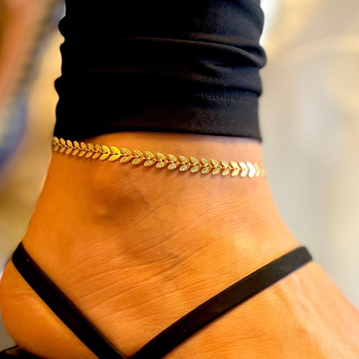 Leaf Link Anklet.