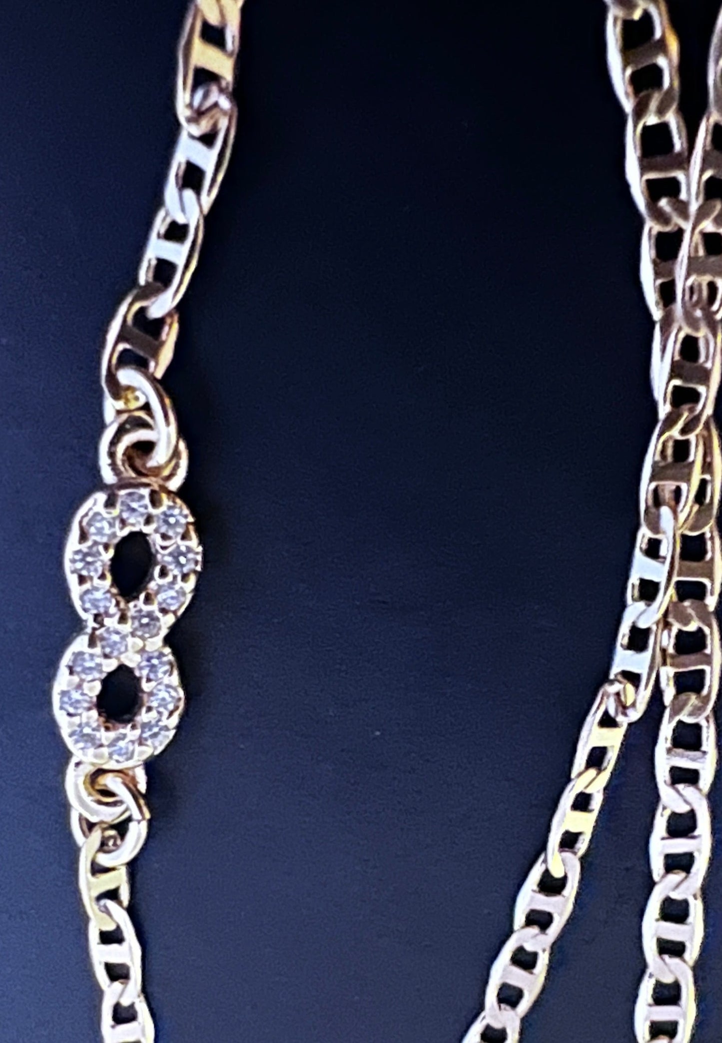 Zircon Infinity Anklet- 10"