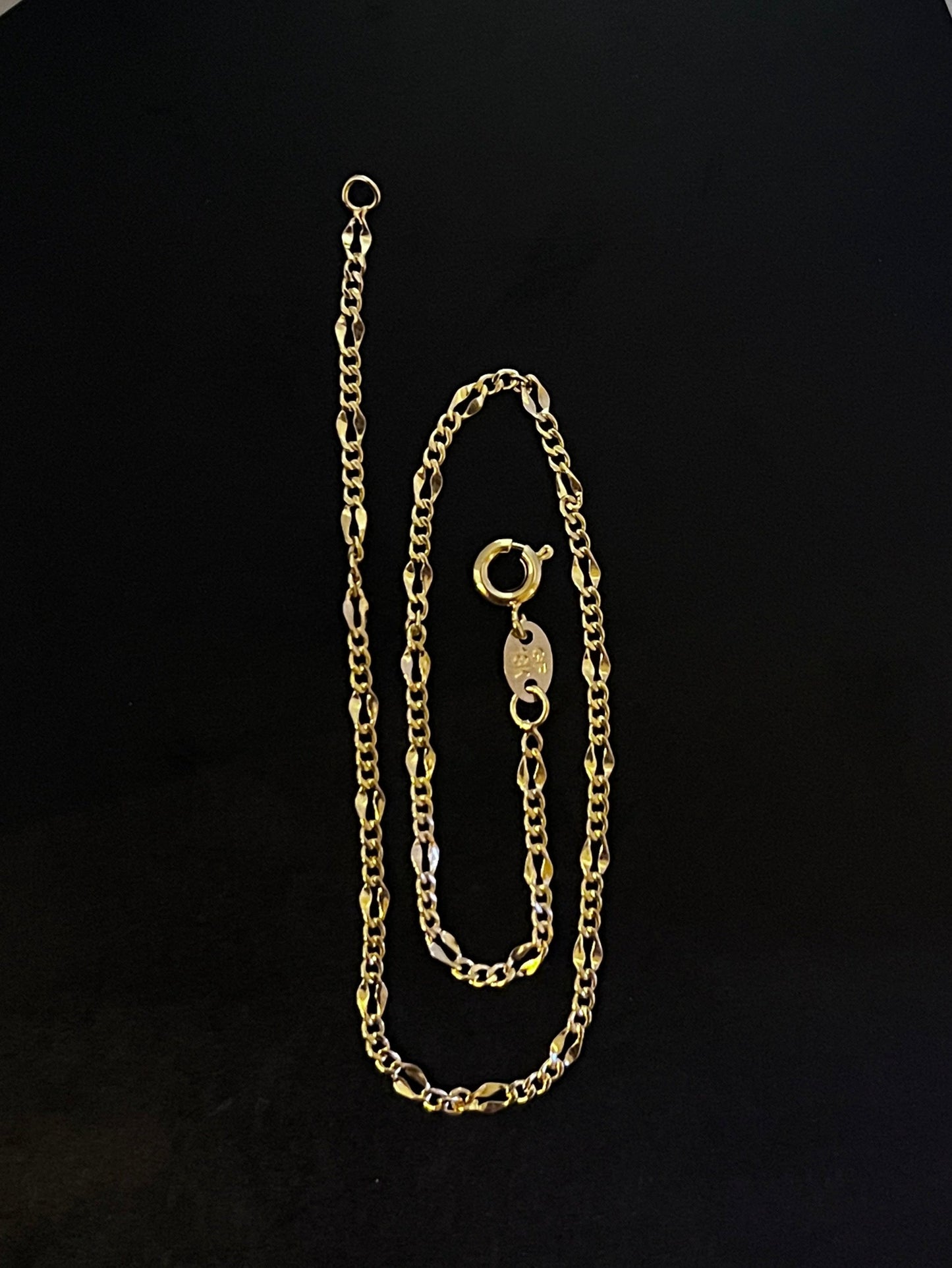 Figaro Link Anklet 10"