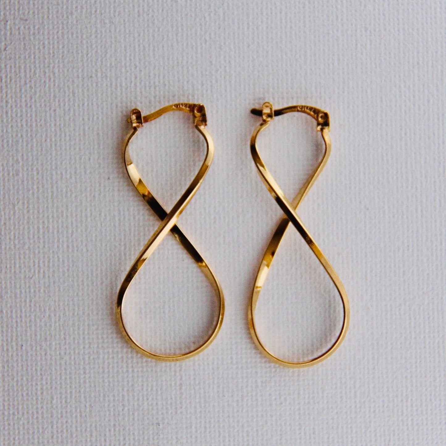 gold filled infinity hoops earrings