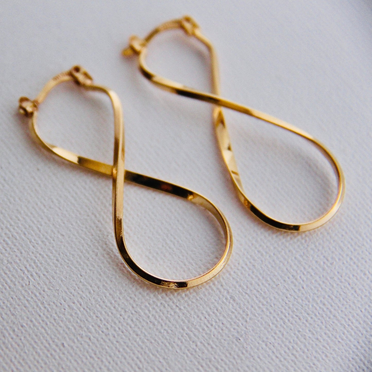 infinity hoops gold filled