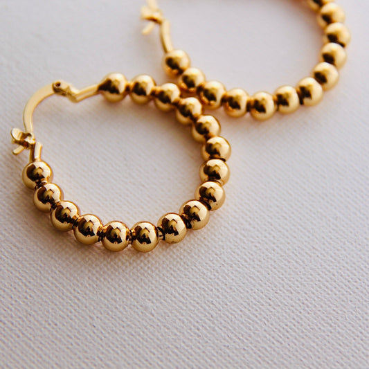 gold filled ball hoops rolling ball hoops