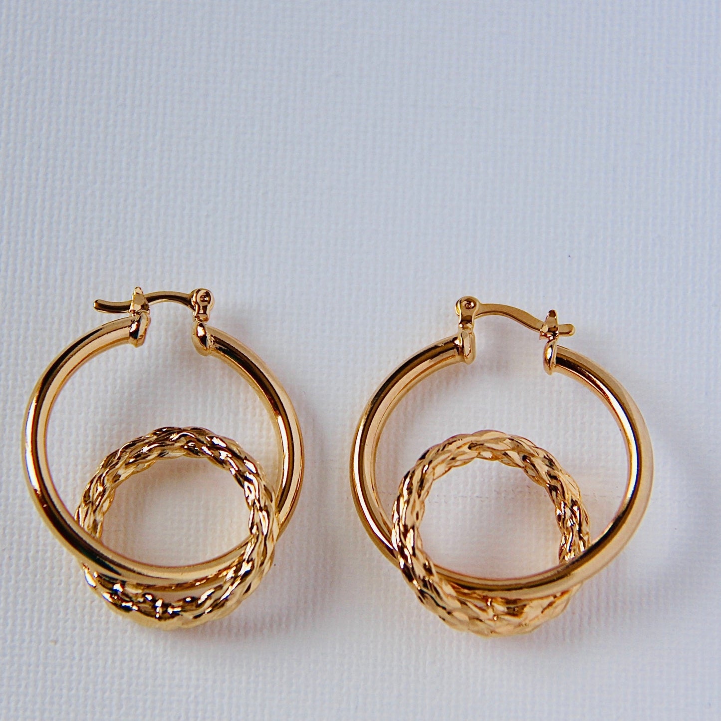 Double Link Hoops Gold Filled