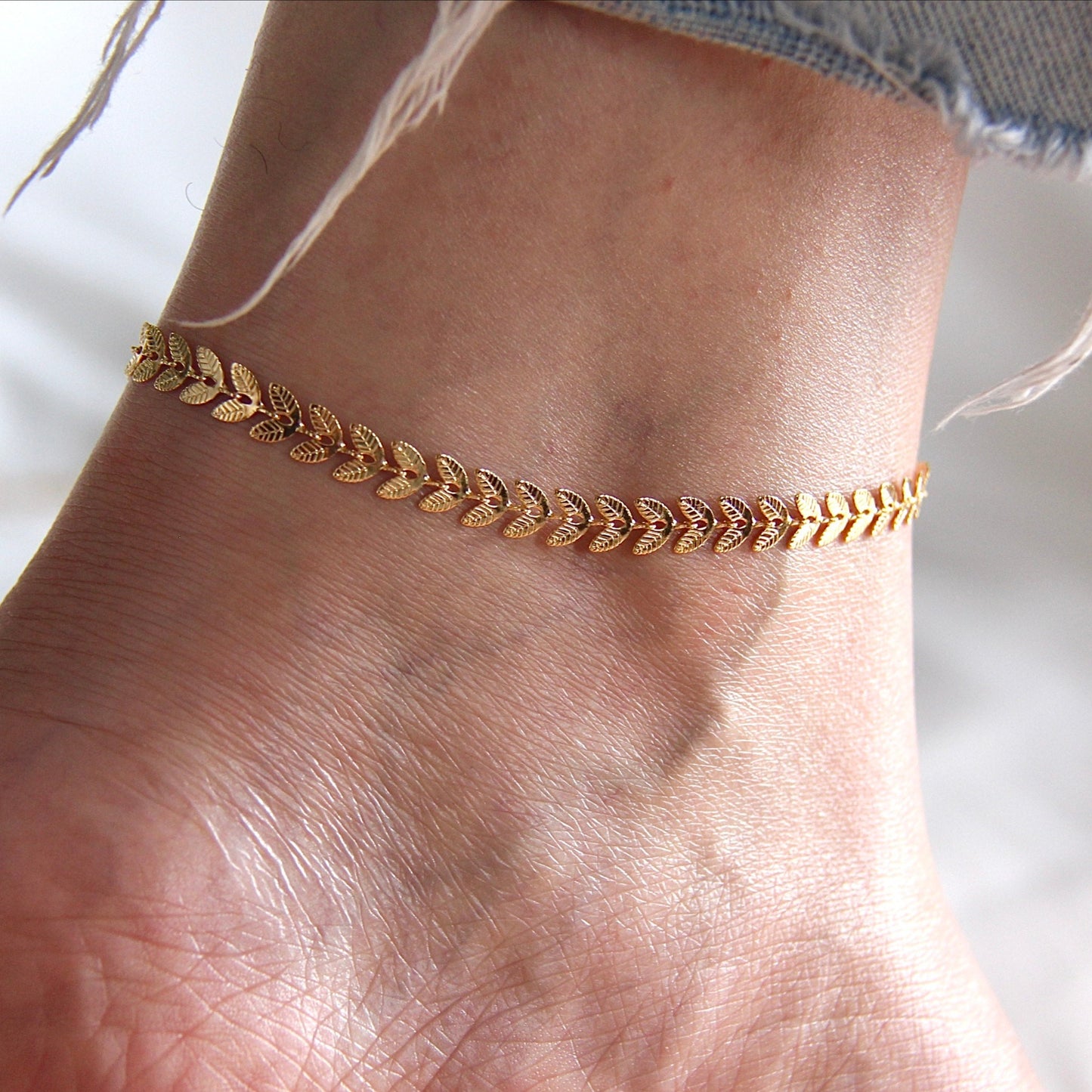 Leaf Link Anklet.