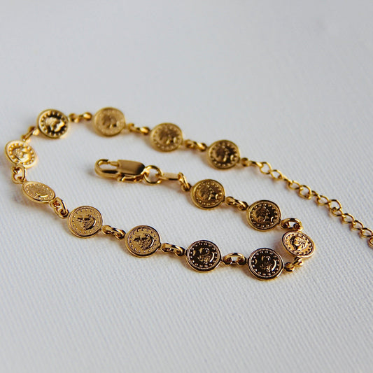 Coin Medals Bracelet