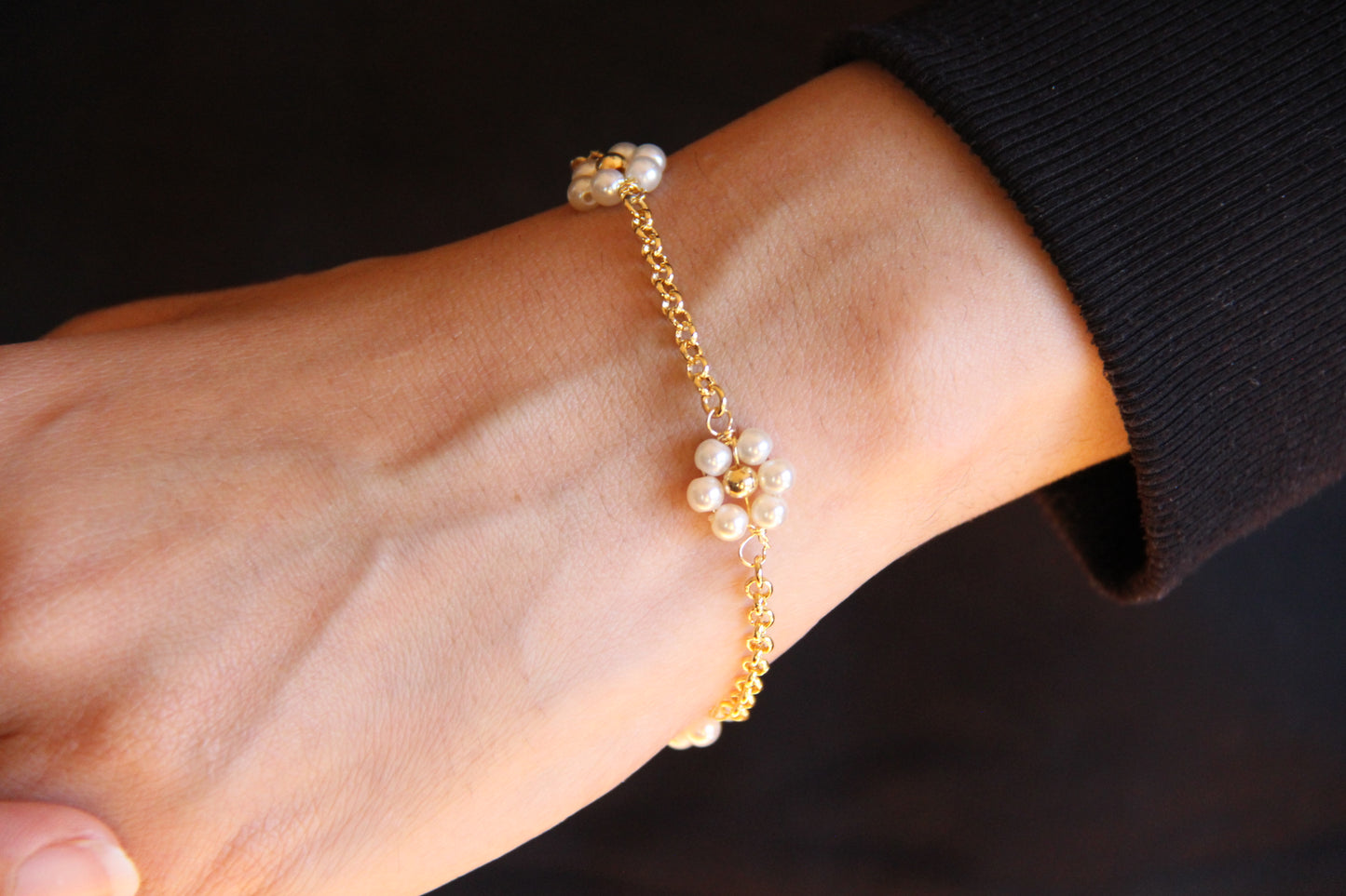 Flower Pearl Bracelet