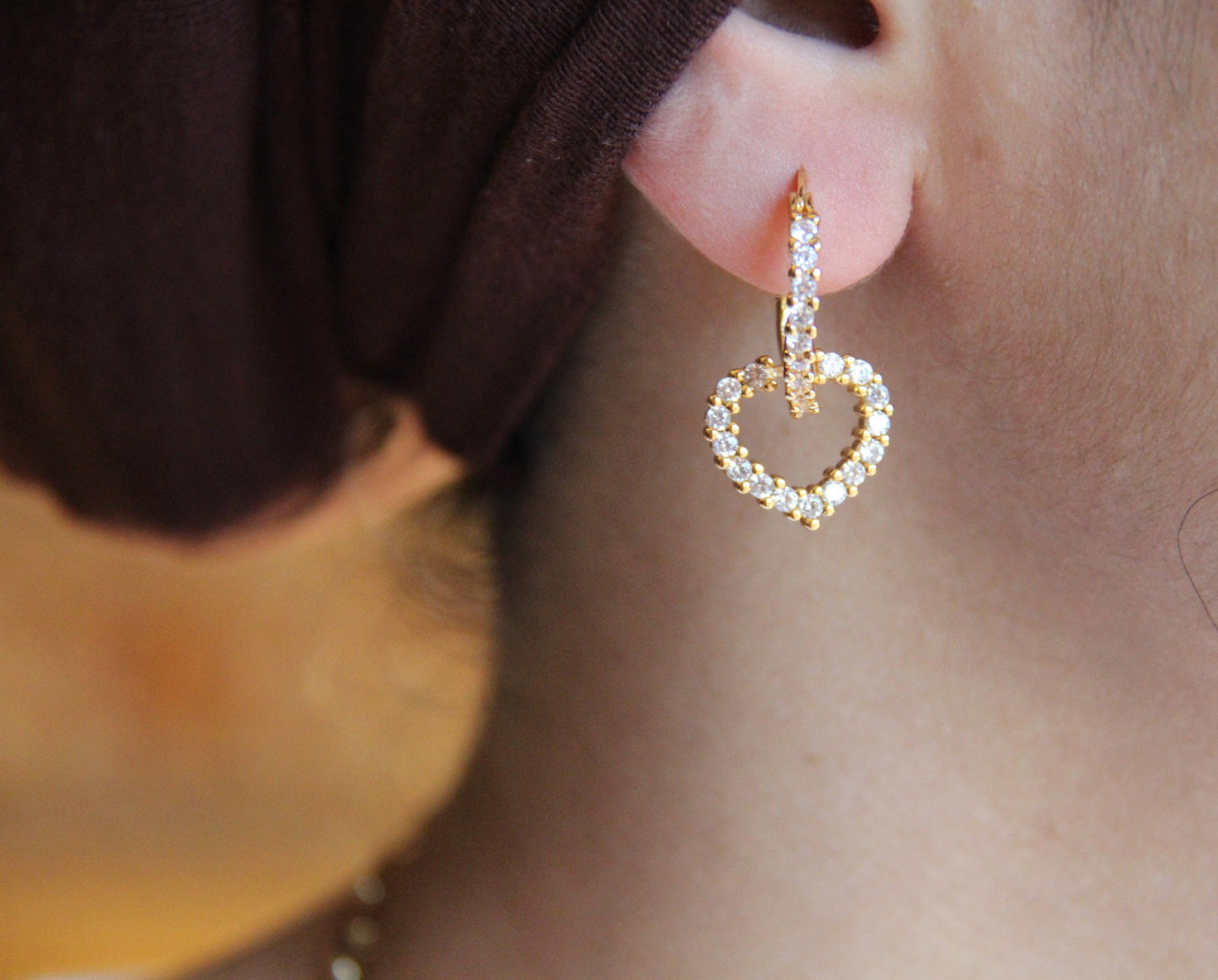 (PreOrder)Heart Hoops - Gold Filled