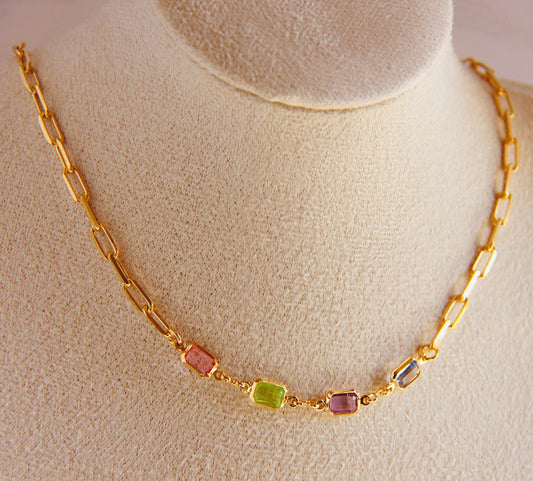 Crystal Choker- Gold Filled