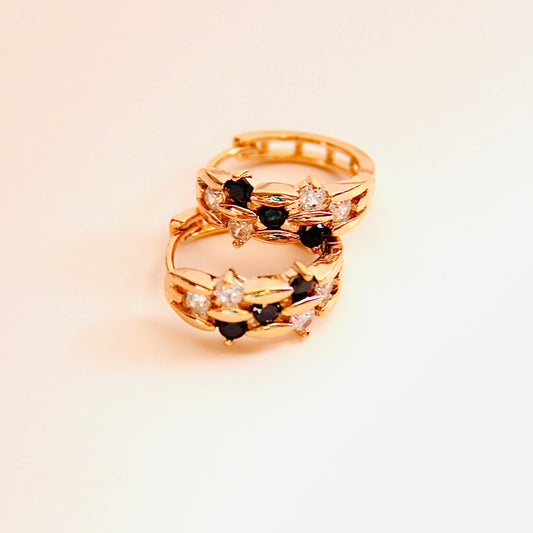 Black Zircon Huggies