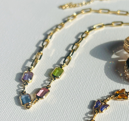 (DROP) Crystal Choker- Gold Filled