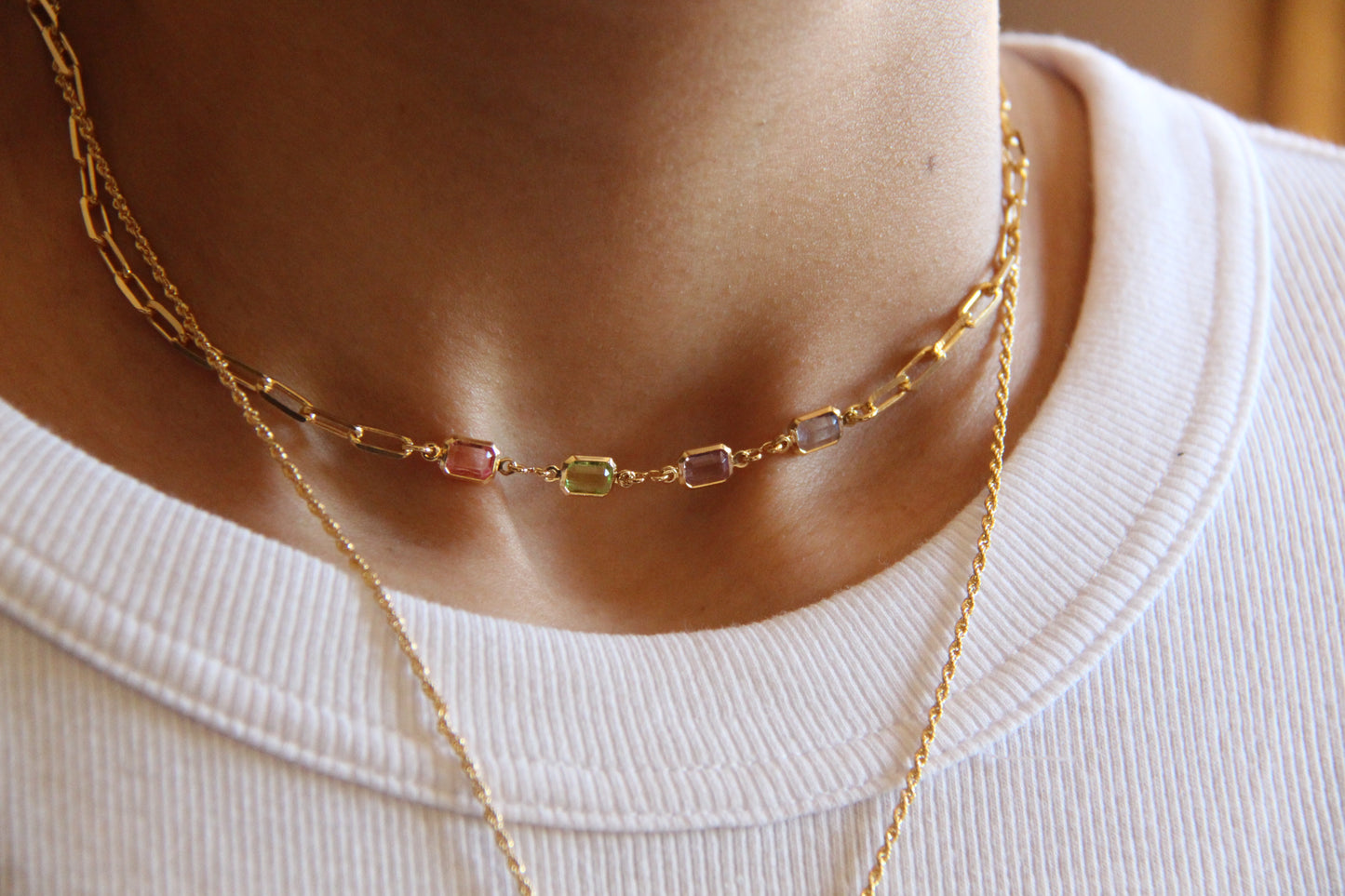 (DROP) Crystal Choker- Gold Filled